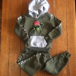 Dinosaur sweatsuit 4T